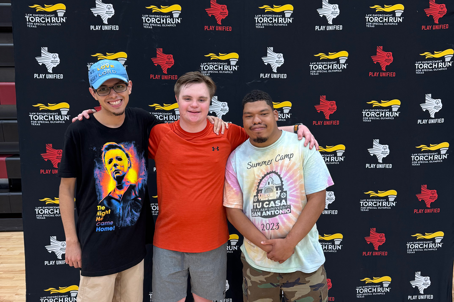 Students Posing in Gym