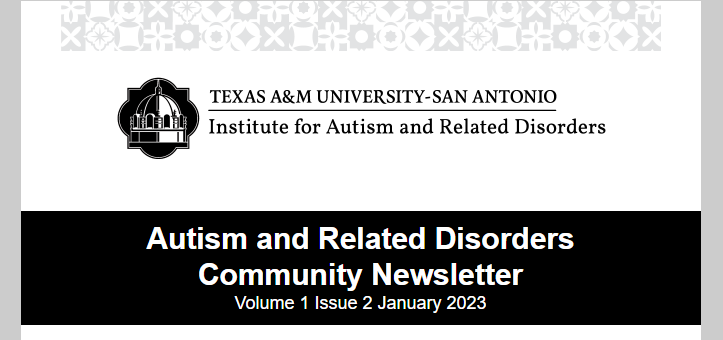 Cover of Autism and Related Disorders Community Newsletter, Volume 1 Issue 2 January 2023