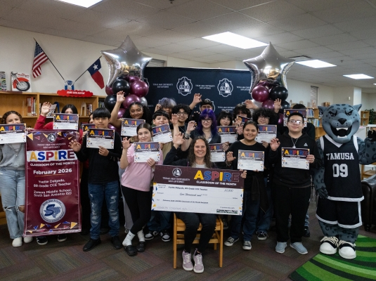 Group photo of January's Classroom of the month winner