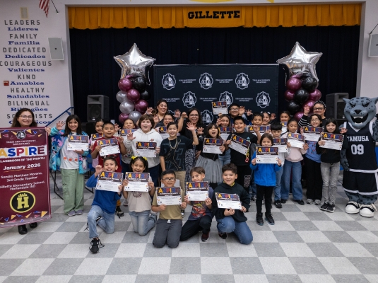 Group photo of January's Classroom of the month winner
