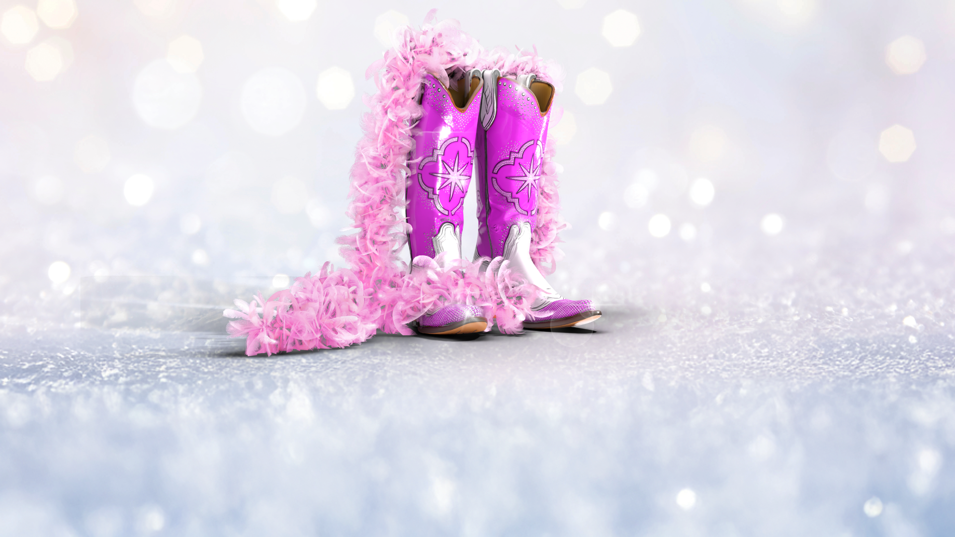 Pink Sparkly Cowboy Boots