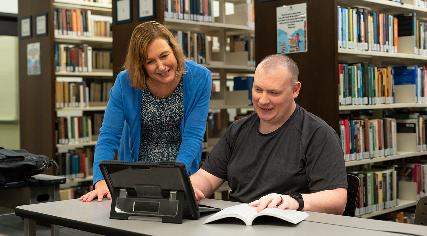 Nontraditional Student in Library