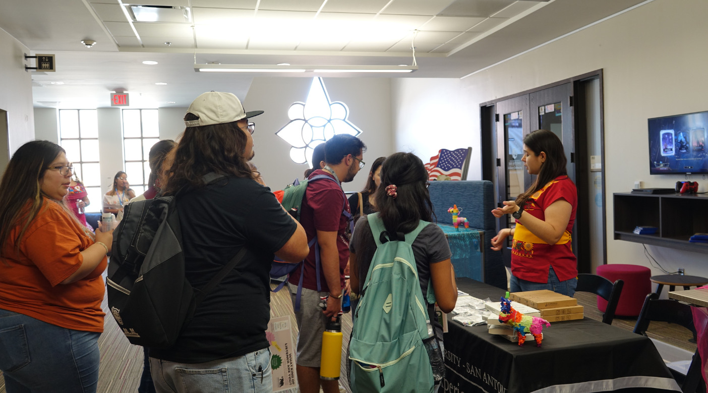 Student at an on-campus event. 