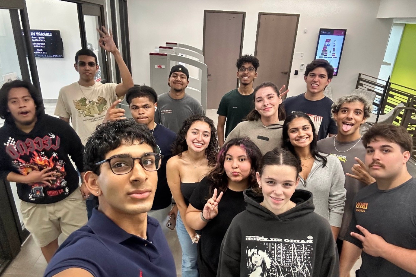 Group of learning community students
